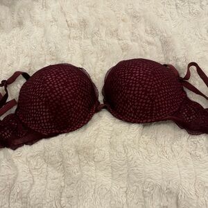 Elegant Lace Maroon Bra